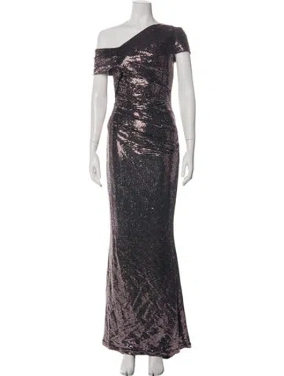 Pre-owned Talbot Runhof Printed Long Dress In Multi