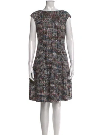 Pre-owned Talbot Runhof Printed Mini Dress In Black