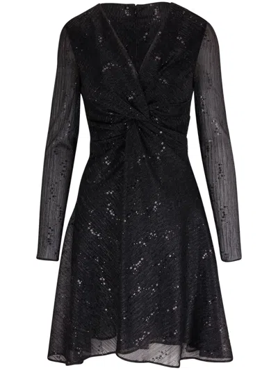 Talbot Runhof Sequin-embellished Dress In Black