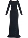 Talbot Runhof Sequin-embellished Maxi Dress In Blue
