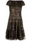 Talbot Runhof Sequin-embellished Metallic Dress In Green