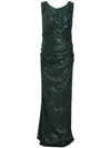 Talbot Runhof Sequinned-embellished Matrix Dress In Green
