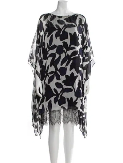 Pre-owned Talbot Runhof Silk Midi Length Dress In Multi