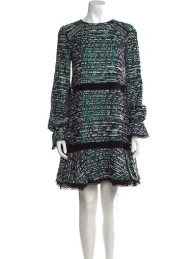 Pre-owned Talbot Runhof Striped Mini Dress In Multi