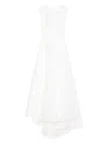 Talbot Runhof Tiered Midi Dress In White