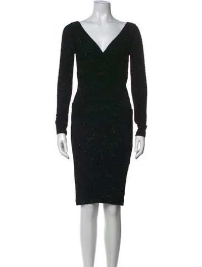 Pre-owned Talbot Runhof Vintage Knee-length Dress In Black