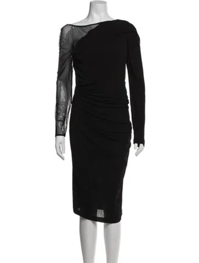 Pre-owned Talbot Runhof Vintage Knee-length Dress In Black