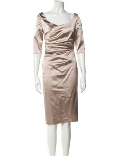 Pre-owned Talbot Runhof Vintage Knee-length Dress In Pink