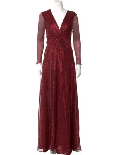 Pre-owned Talbot Runhof V-neck Long Dress