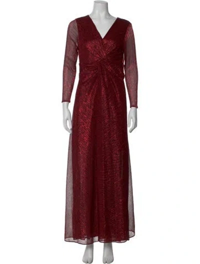 Pre-owned Talbot Runhof V-neck Long Dress