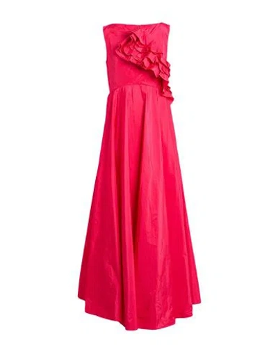 Talbot Runhof Woman Maxi Dress Fuchsia Size 8 Polyester In Pink