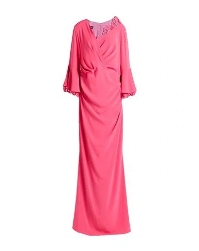Talbot Runhof Woman Maxi Dress Magenta Size 16 Triacetate, Polyester In Pink
