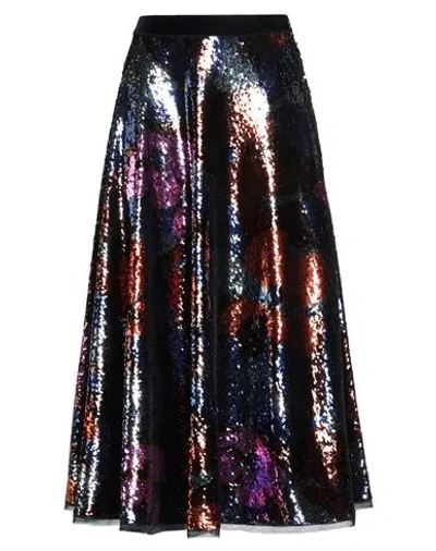Talbot Runhof Woman Maxi Skirt Blue Size 8 Nylon In Multi