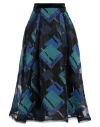 Talbot Runhof Woman Maxi Skirt Midnight Blue Size 12 Polyester, Lurex In Blue