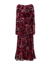 Talbot Runhof Woman Midi Dress Burgundy Size 10 Viscose, Silk In Multi