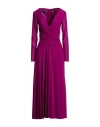 Talbot Runhof Woman Midi Dress Purple Size 10 Polyamide, Elastane In Purple