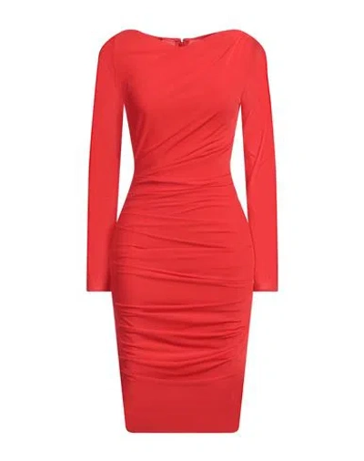 Talbot Runhof Woman Mini Dress Red Size 10 Polyamide, Elastane