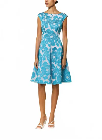 Talbot Runhof Women's Cocktail Dress In Turquoise In Blue