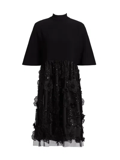 Talbot Runhof Women's Embellished Tulle Skirt Cocktail Dress In Black