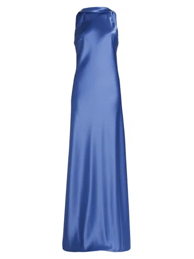 Talbot Runhof Women's Halterneck Slip Gown In Blue