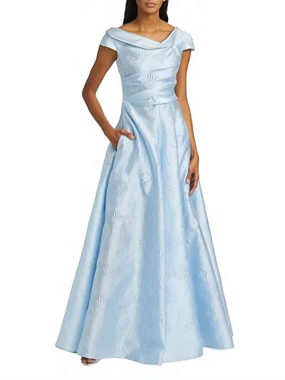 Talbot Runhof Women's Maxi Dress In Soft Blue Multi