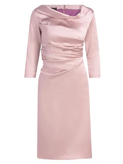 Talbot Runhof Women's Satin Gathered Cocktail Dress In Gray