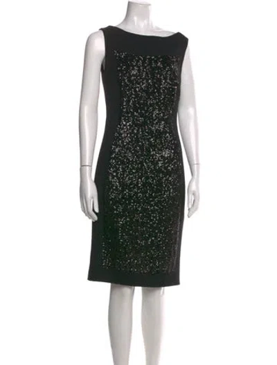 Pre-owned Talbot Runhof Wool Knee-length Dress In Black