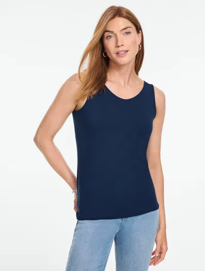 Talbots 180â° Two-way Sleeveless Tank Top - Blue - Xs