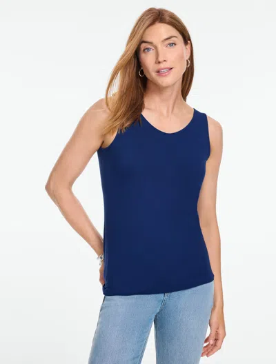 Talbots 180â° Two-way Sleeveless Tank Top - Rich Navy Blue - Xs