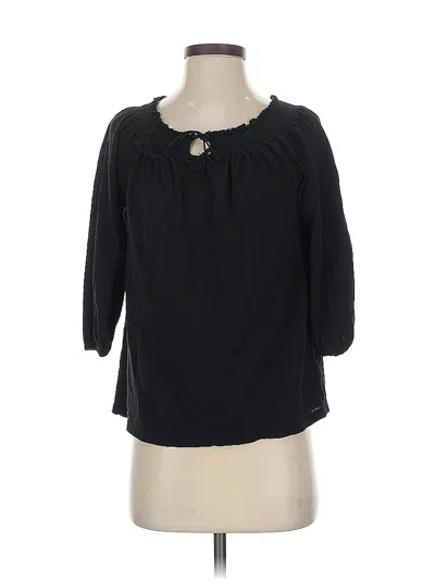 Pre-owned Talbots 3/4 Sleeve Blouse In Black