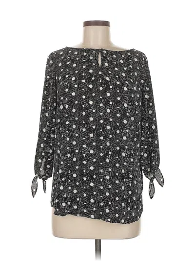 Pre-owned Talbots 3/4 Sleeve Blouse In Black