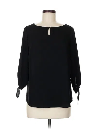 Pre-owned Talbots 3/4 Sleeve Blouse In Black