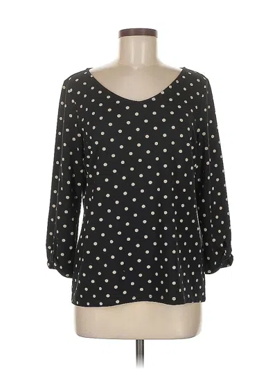Pre-owned Talbots 3/4 Sleeve Blouse In Black