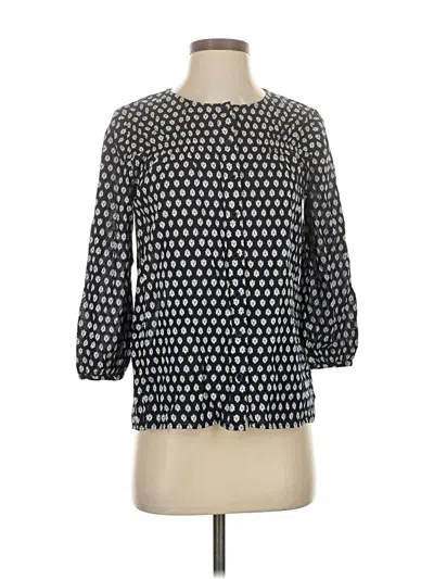Pre-owned Talbots 3/4 Sleeve Blouse In Black