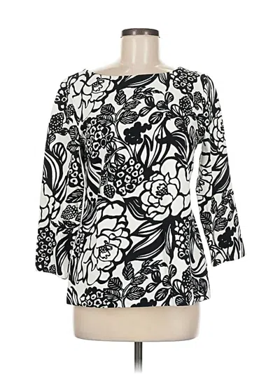 Pre-owned Talbots 3/4 Sleeve Blouse In Black