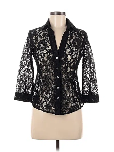 Pre-owned Talbots 3/4 Sleeve Blouse In Black