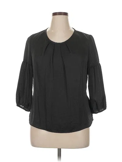 Pre-owned Talbots 3/4 Sleeve Blouse In Black