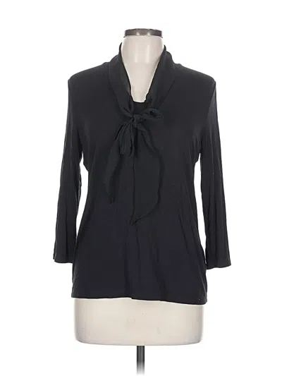 Pre-owned Talbots 3/4 Sleeve Blouse In Black