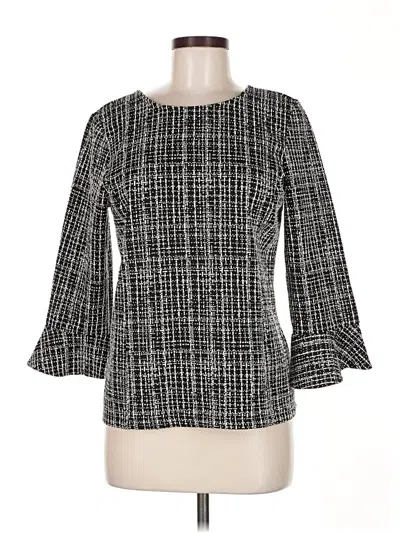 Pre-owned Talbots 3/4 Sleeve Blouse In Black