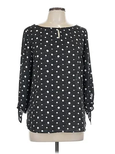 Pre-owned Talbots 3/4 Sleeve Blouse In Black