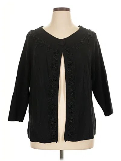 Pre-owned Talbots 3/4 Sleeve Blouse In Black