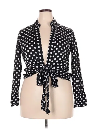 Pre-owned Talbots 3/4 Sleeve Blouse In Black