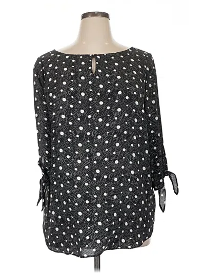 Pre-owned Talbots 3/4 Sleeve Blouse In Black