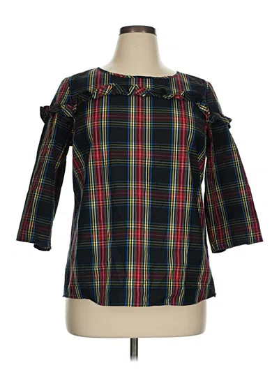 Pre-owned Talbots 3/4 Sleeve Blouse In Black