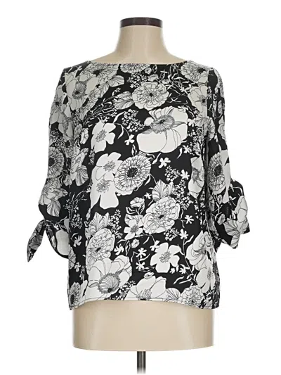 Pre-owned Talbots 3/4 Sleeve Blouse In Black