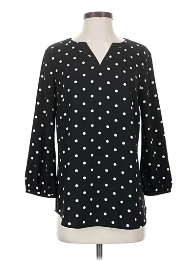 Pre-owned Talbots 3/4 Sleeve Blouse In Black