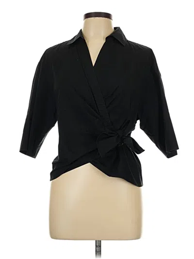 Pre-owned Talbots 3/4 Sleeve Blouse In Black
