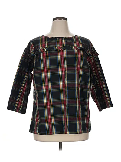 Pre-owned Talbots 3/4 Sleeve Blouse In Black
