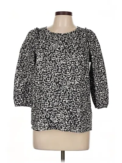 Pre-owned Talbots 3/4 Sleeve Blouse In Black