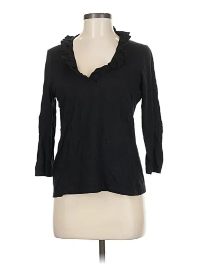 Pre-owned Talbots 3/4 Sleeve Blouse In Black